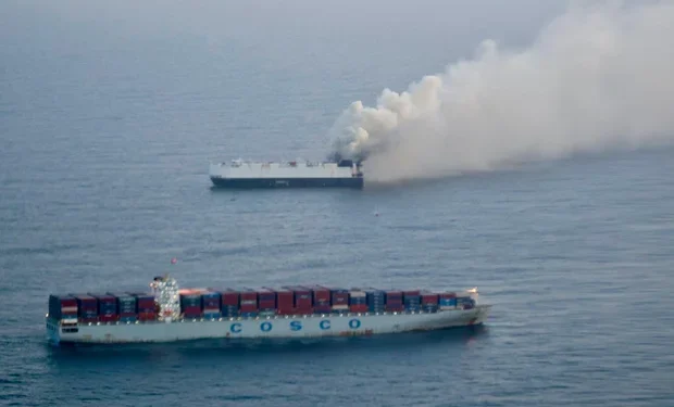 Cargo ship carrying 3,000 new vehicles sinks off Alaska weeks after catching fire