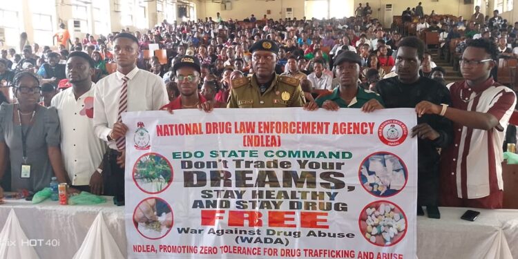 NDLEA educates freshers at Uniben in drug abuse