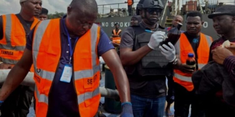 Tantita intercepts MT Thor in Delta State, arrests 4 suspected oil thieves