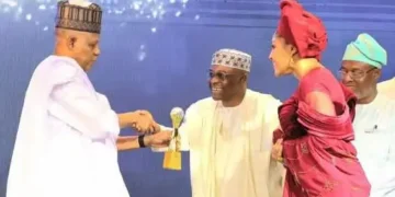 Shettima presents NPA MD Dantsoho with PEBEC Leadership Award