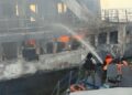 Navy rescues 20 crew members from burning vessel off Calabar waterways