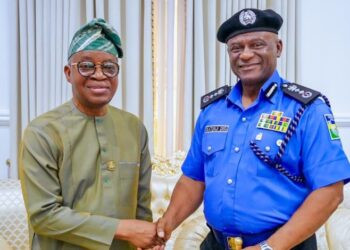 Oyetola hosts new Police IG Disu, discusses maritime security gaps