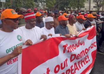 Atiku, Mark, Amaechi, Obi, Kwankwaso, Aregbesola, others lead ADC #OccupyINEC protest in Abuja