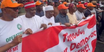 Atiku, Mark, Obi, Kwankwaso, Aregbesola, Amaechi, others lead ADC #OccupyINEC Protest in Abuja