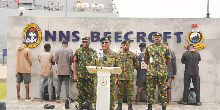 NNS Beecroft hands over 9 suspected stowaways to Immigration Service, advises against illegal migration