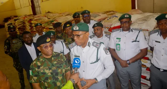 Navy, Customs intercept four boats conveying 518 bags of suspected smuggled rice in Badagry